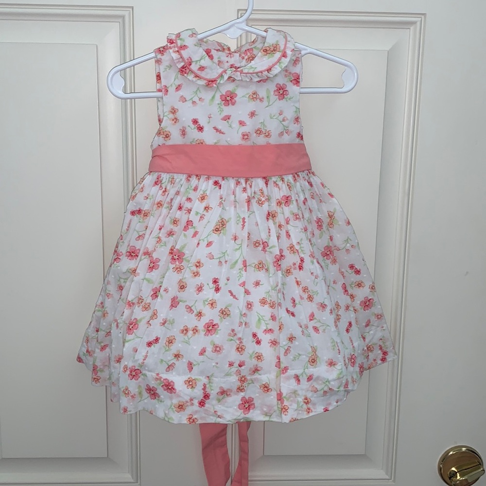 Maggie & Zoe, 6-9m, Lovely Dress in Peach/ Pink/ White